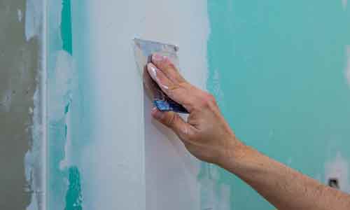 Wall damage before repair