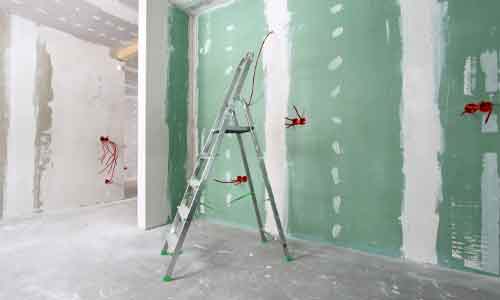 Drywall patched and finished