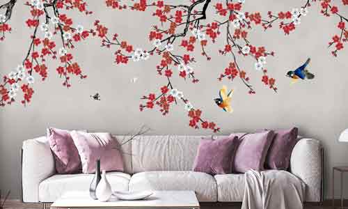 Indoor artistic wall mural