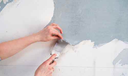 Wall after wallpaper removal